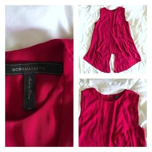 Bcbg Maxazria fushia pink blouse Sz:XS